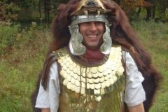 At some filming years back, turned out it was a real bearskin. Incredibly warm and drew the ire of at least one dog.