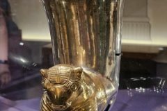 Bull shaped drinking horn