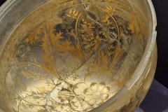 Glass and gold bowl.