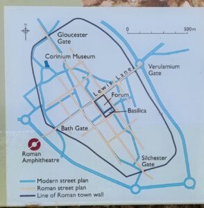 Roman plan of Cirencester